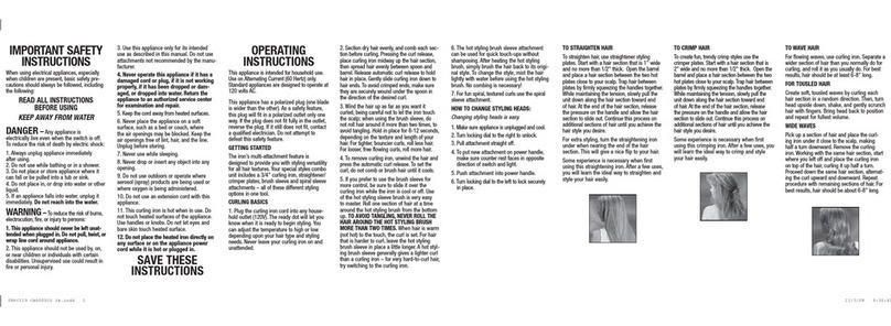 Conair Special Styles CB600TCS Guide de l'utilisateur