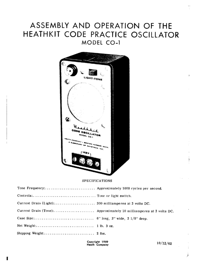 Heath Heathkit CO-1 Manuel utilisateur