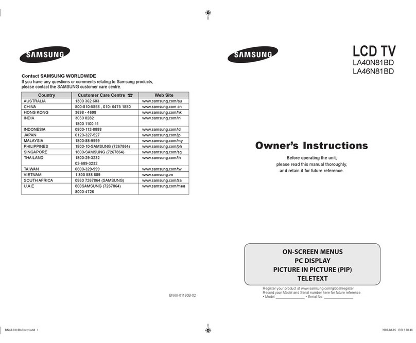 Samsung LA46N81BD Manuel utilisateur