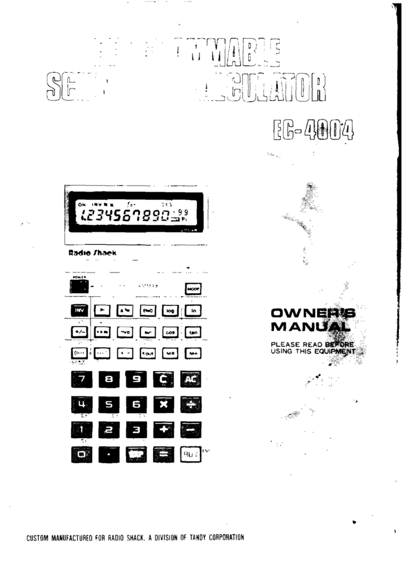 Radio Shack EC-4004 Manuel utilisateur