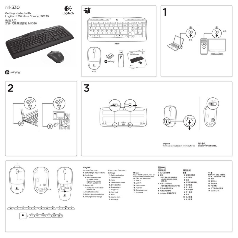 Logitech MK330 Manuel utilisateur