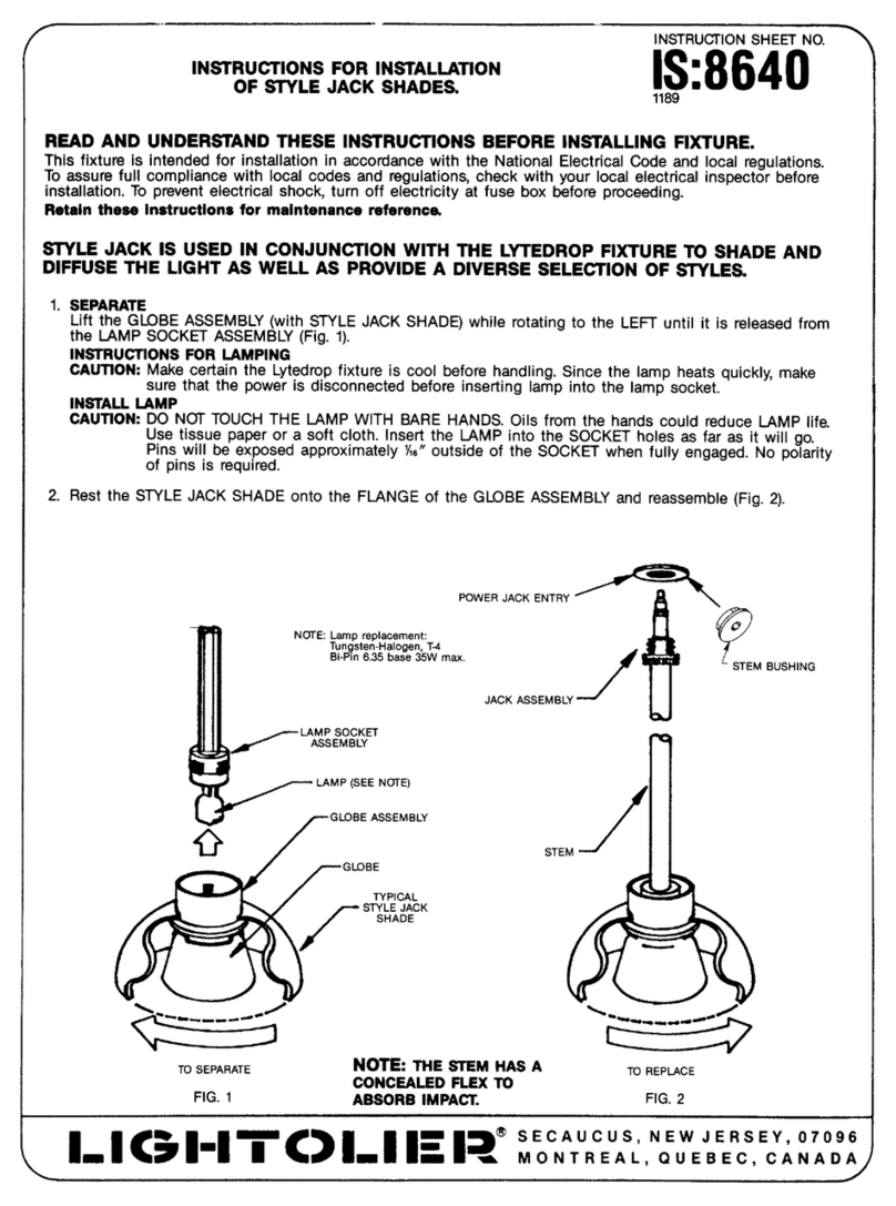 Lightolier FIXTURE Mode d’emploi