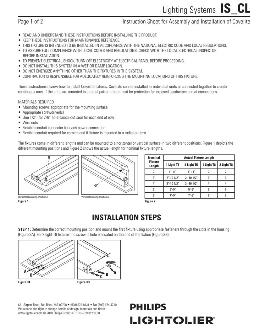 Lightolier IS-CL Manuel utilisateur