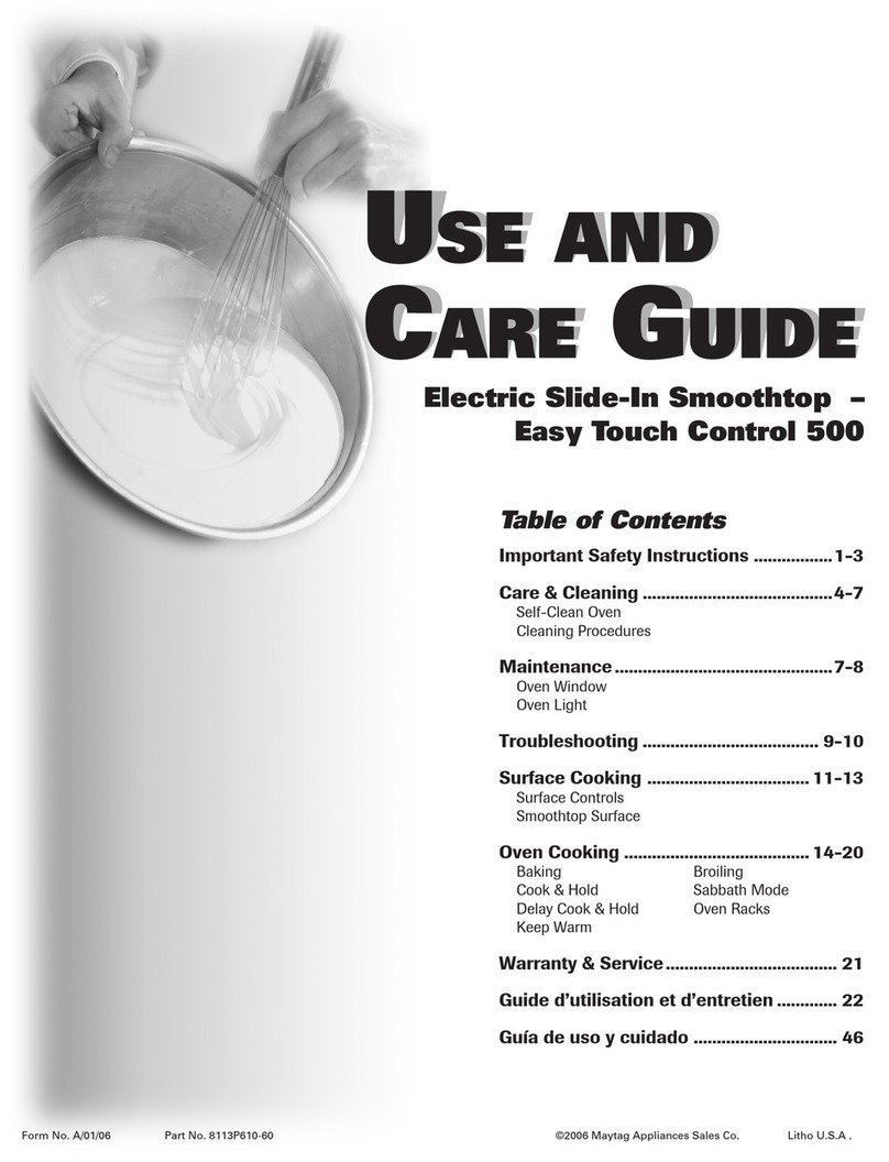 Maytag SMOOTHTOP 500 Manuel utilisateur
