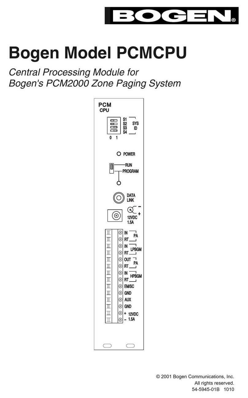 Bogen PCM-CPU Manuel utilisateur