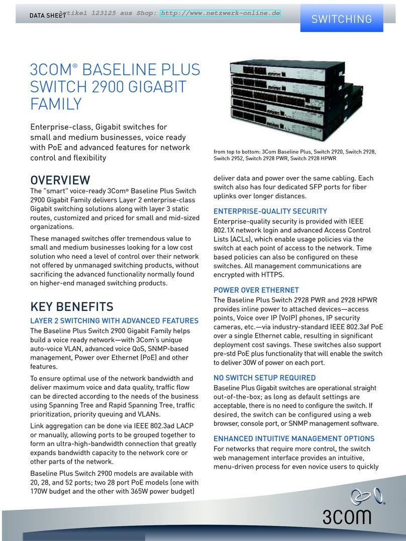 3Com 2928 - Baseline Plus Switch PWR Manuel utilisateur
