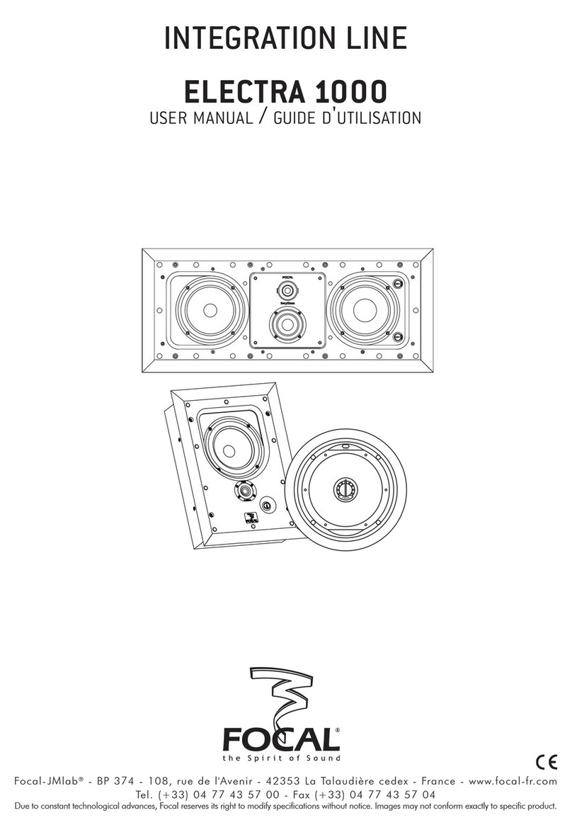 Focal Electra Beryllium 1000 Series Manuel utilisateur