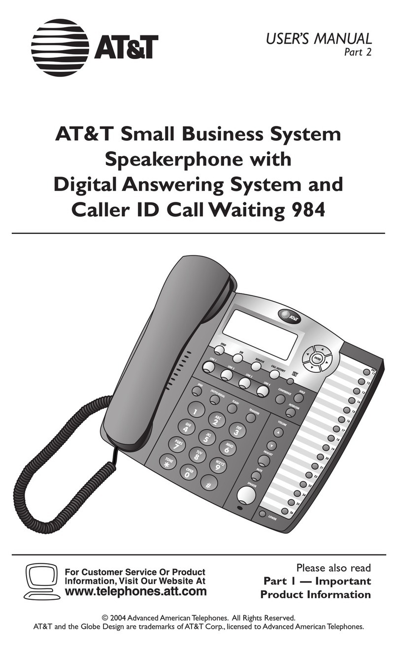 AT&T 984 Manuel utilisateur AT&T 984 Manuel utilisateur