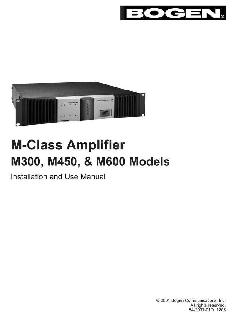 Bogen M-Class M300 Mode d’emploi Bogen M-Class M300 Mode d’emploi