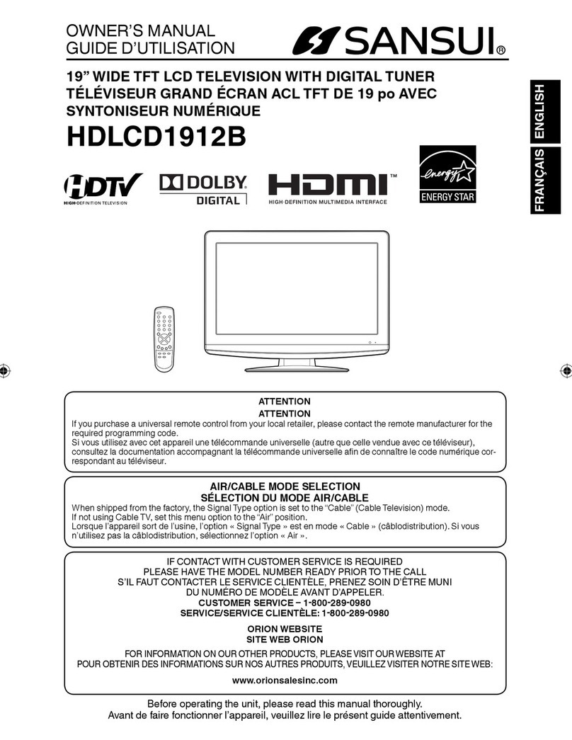 Sansui HDLCD1912B Manuel utilisateur
