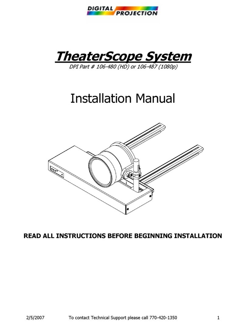 Digital Projection TheaterScope System Manuel utilisateur