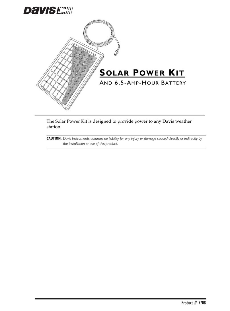 DAVIS Solar Power Kit Manuel utilisateur DAVIS Solar Power Kit Manuel utilisateur