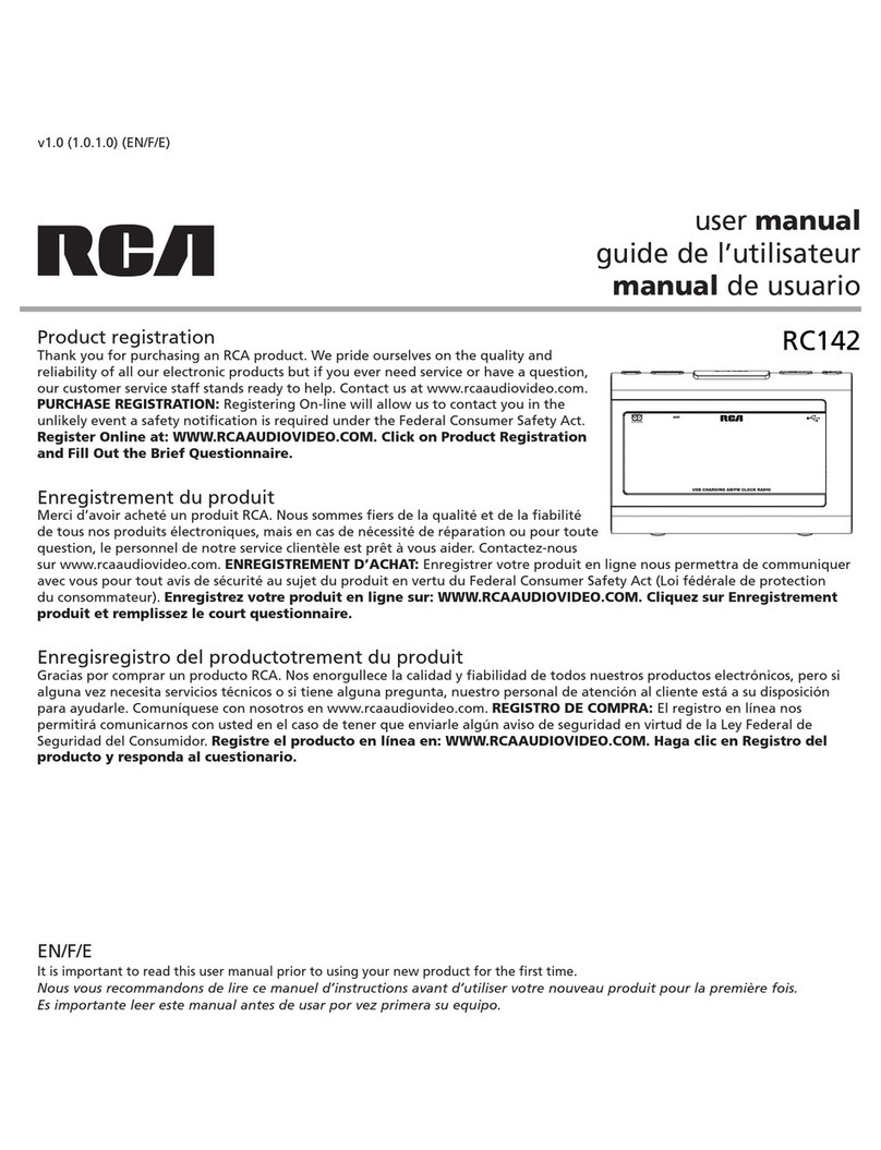 RCA RC142 Manuel utilisateur