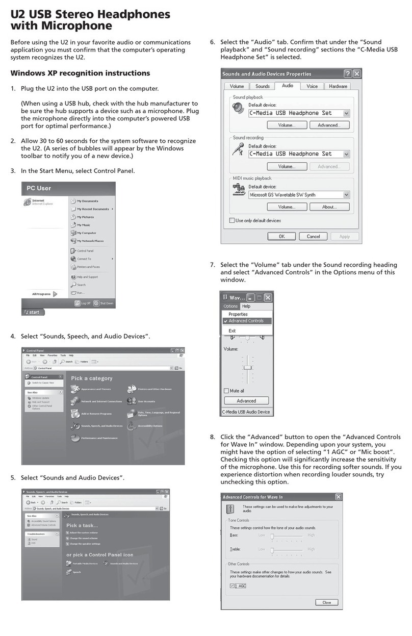 CAD Audio U2 Manuel utilisateur