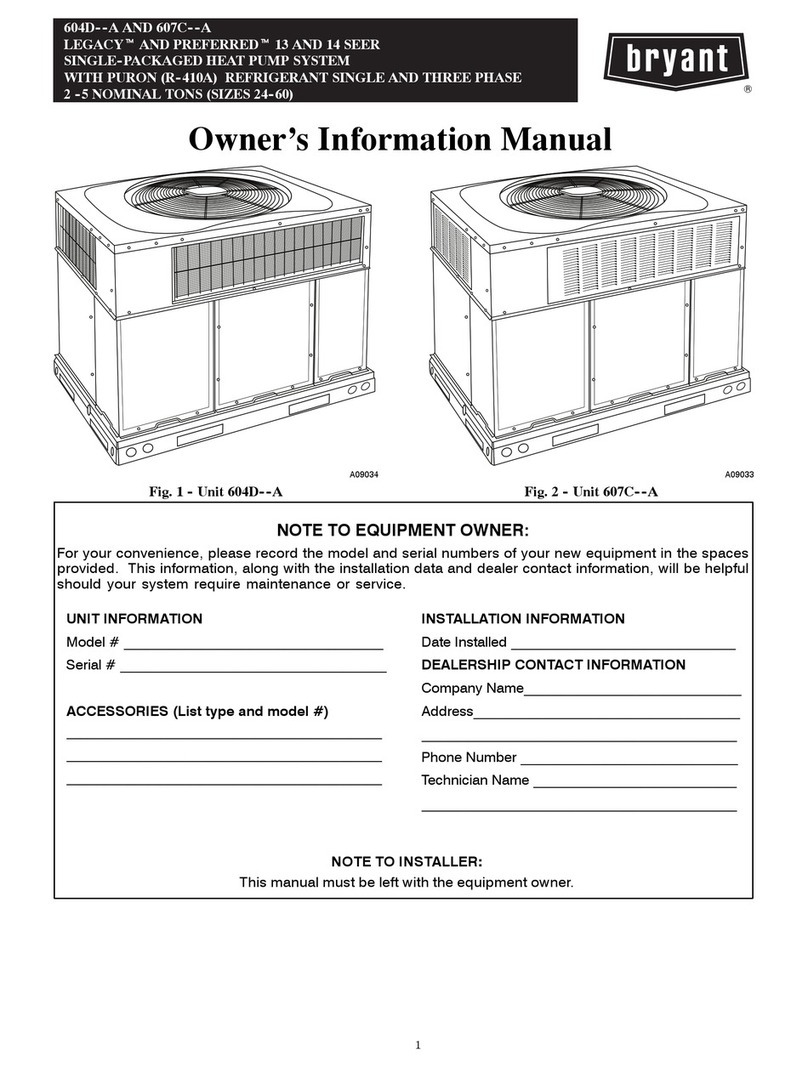 Bryant LEGACY 604D-A Mode d’emploi