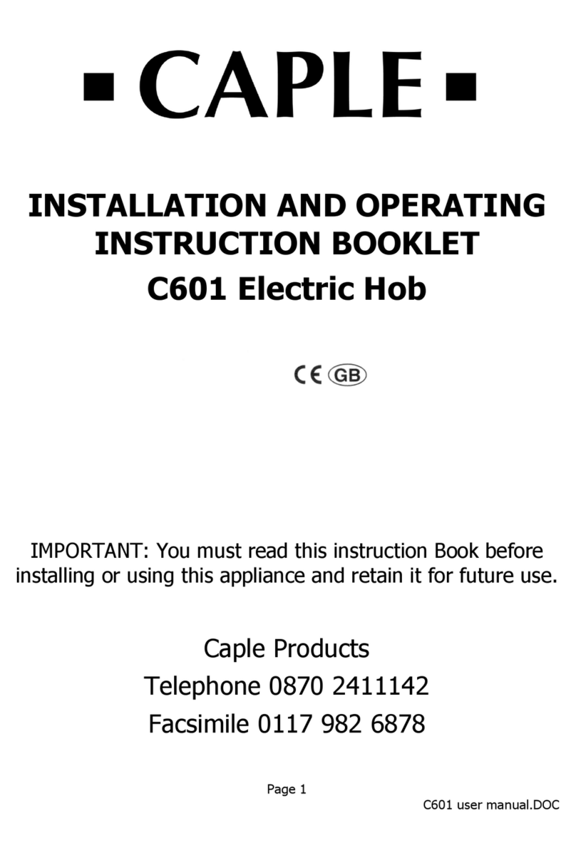 Caple C601 Manuel utilisateur