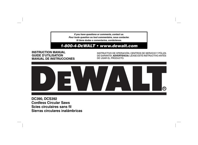 DeWalt DC390 Manuel utilisateur