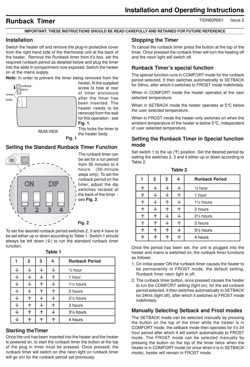 Creda ERBT Manuel utilisateur