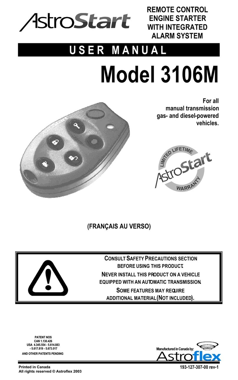 AstroStart 3106M Manuel utilisateur AstroStart 3106M Manuel utilisateur