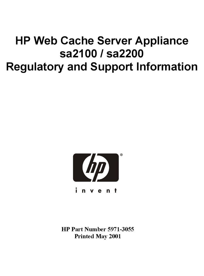 HP P4535A - Web Cache Server Appliance Manuel utilisateur