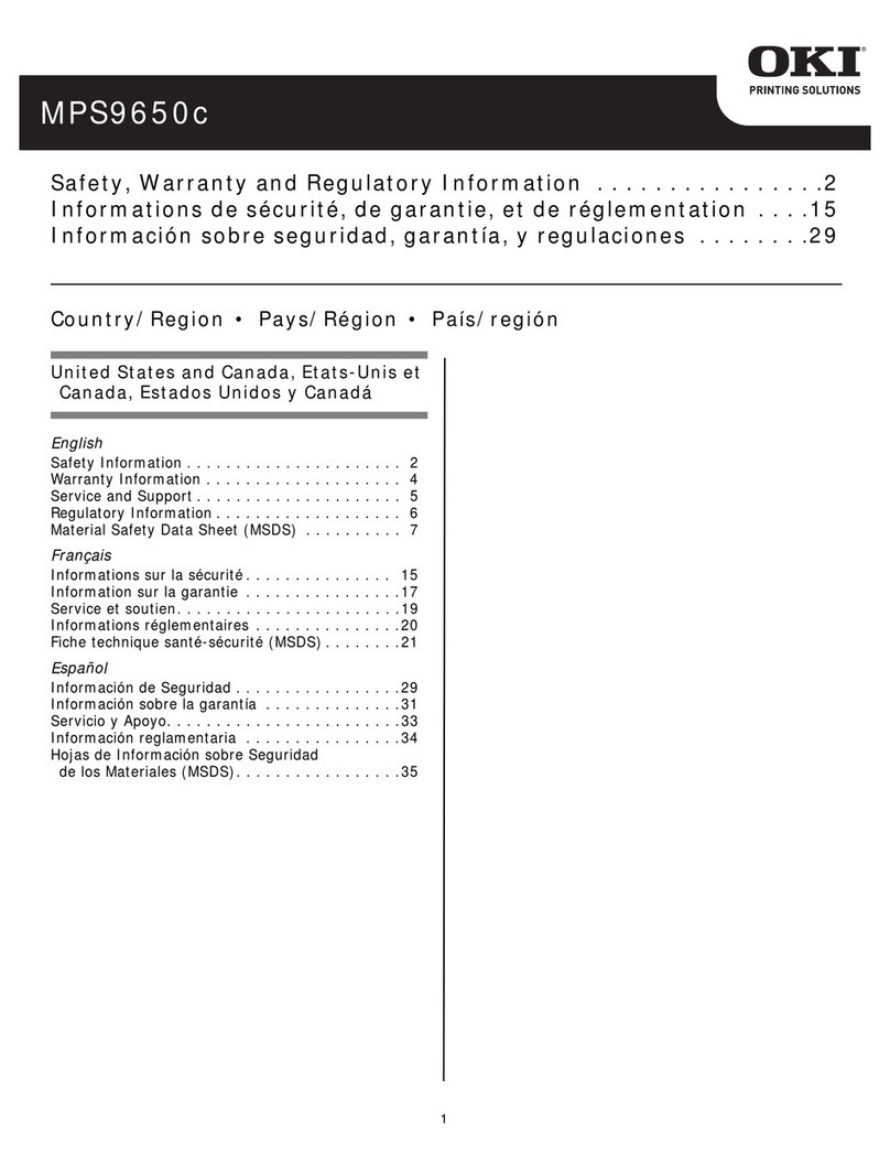 Oki MPS9650c Instructions d'utilisation et d'entretien