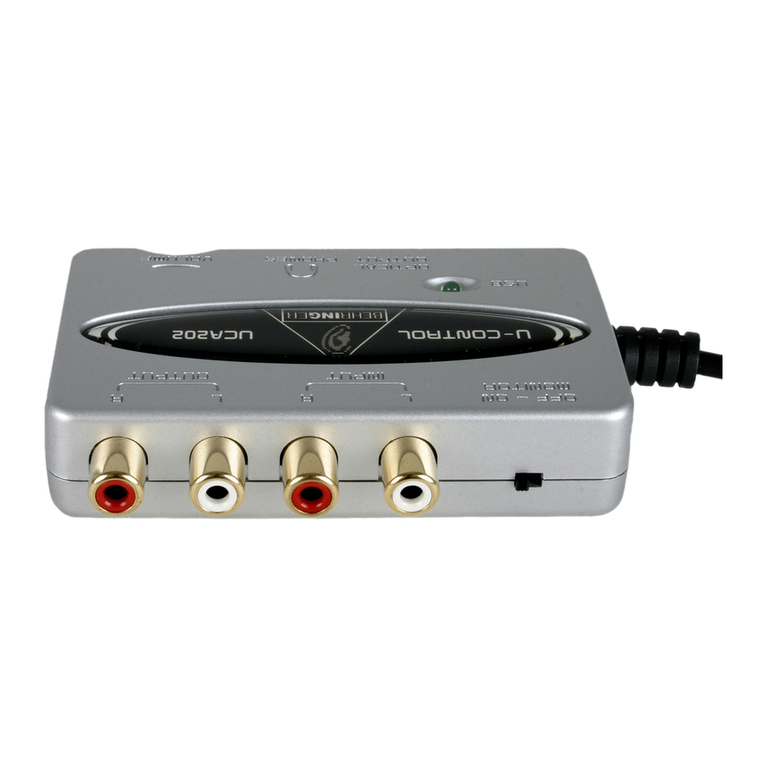 Behringer U-CONTROL UCA202 Manuel utilisateur