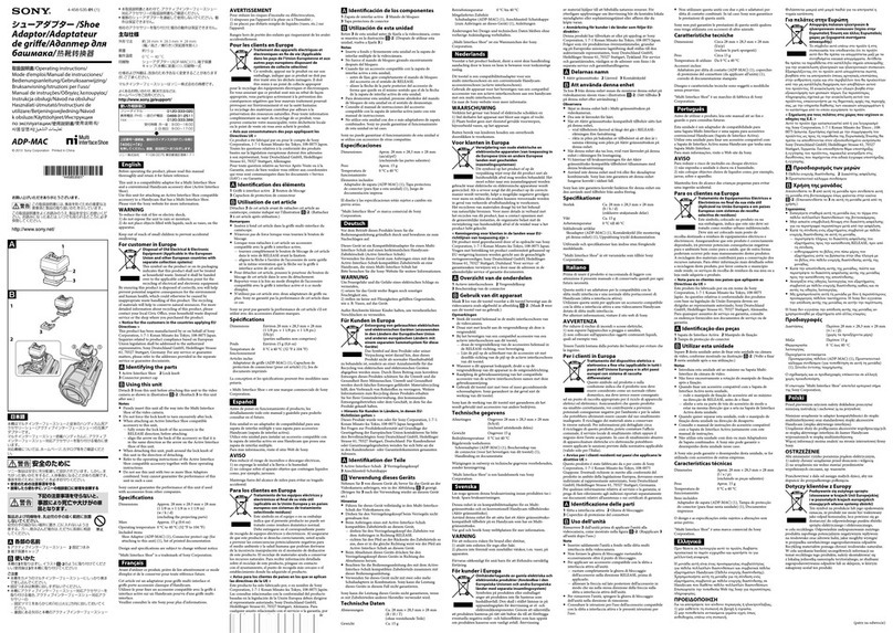 Sony ADP-MAC Manuel utilisateur