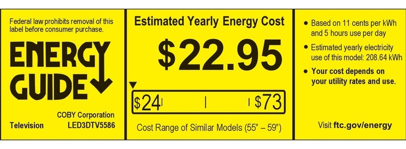 Coby LED3DTV5586 Instructions de montage