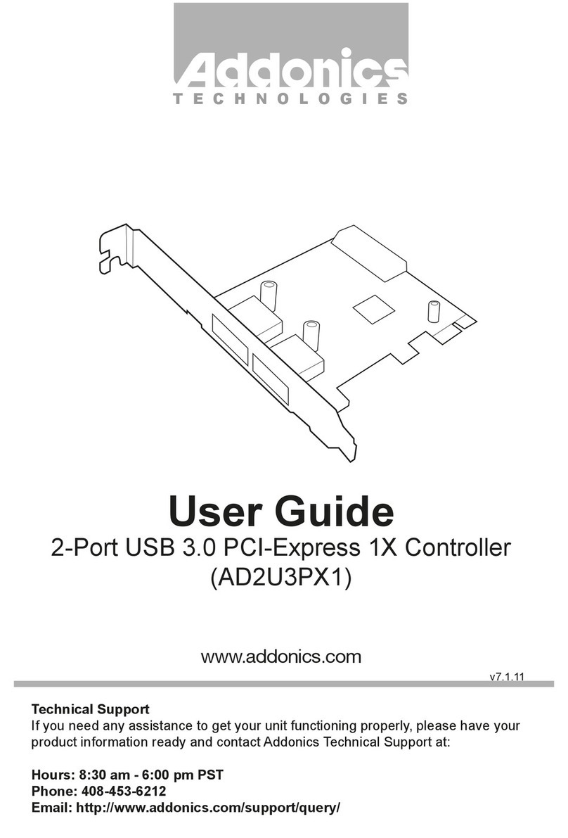 Addonics Technologies AD2U3PX1 Manuel utilisateur