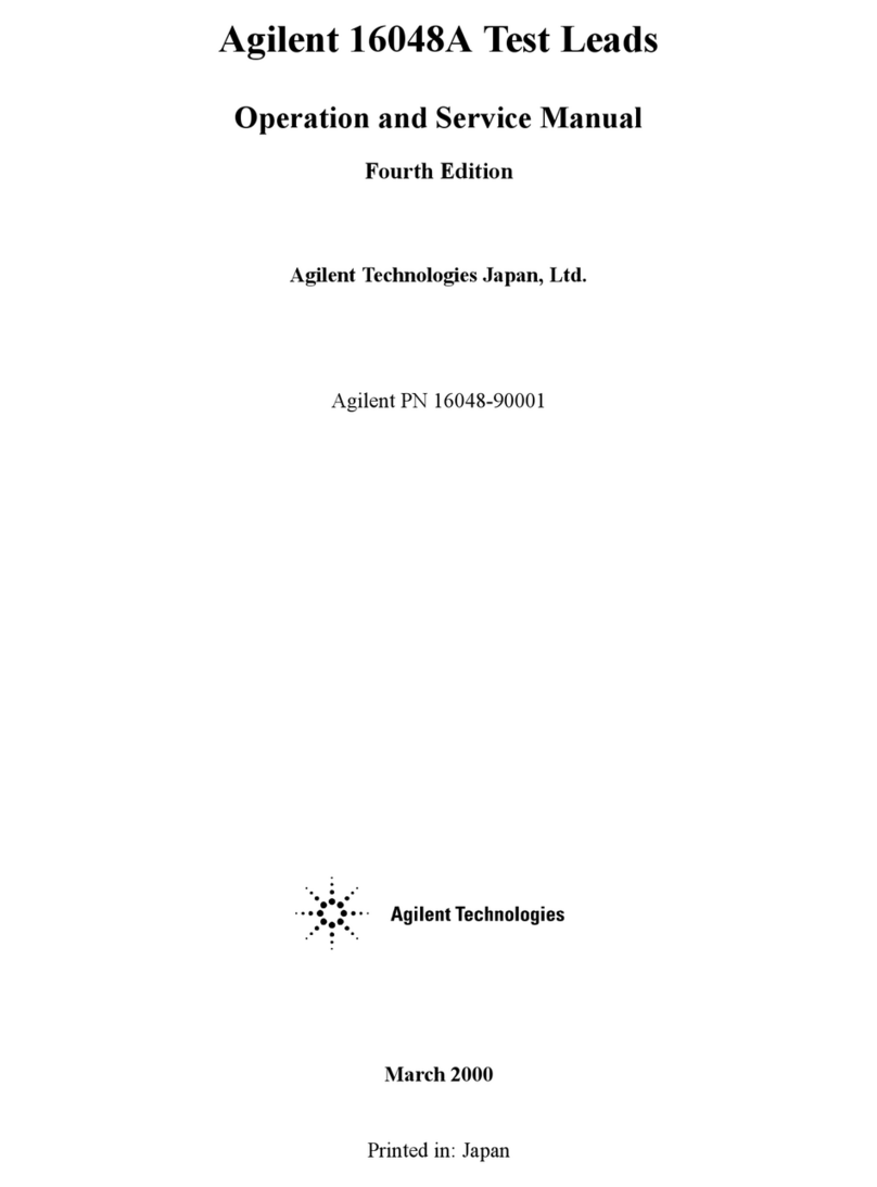 Agilent Technologies 16048A Manuel d'utilisation Agilent Technologies 16048A Manuel d'utilisation
