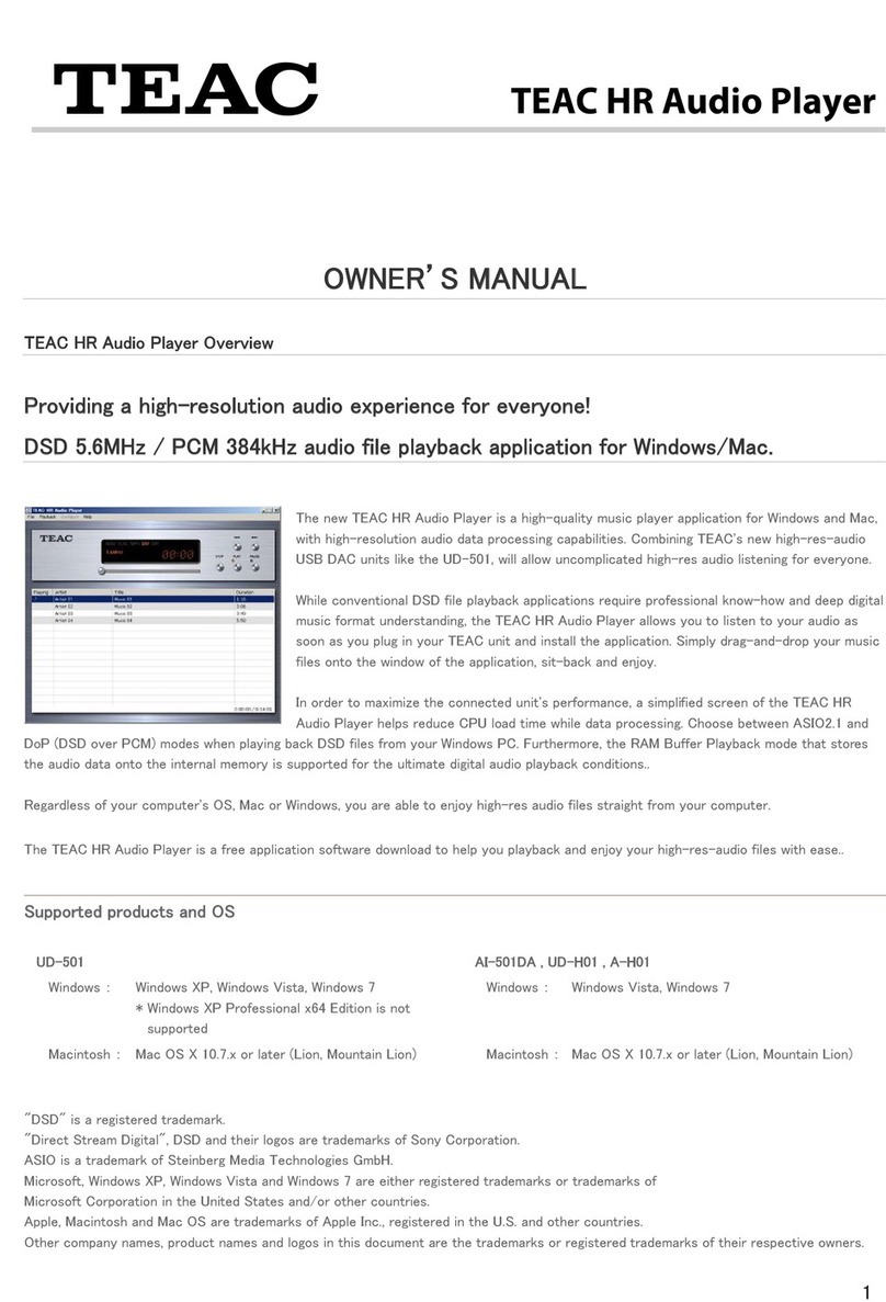 Teac UD-501 Manuel utilisateur