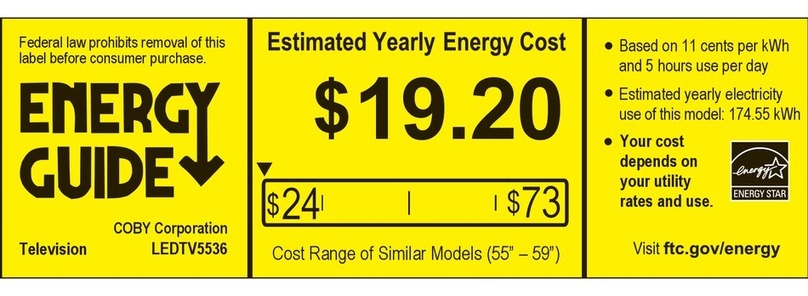 Coby LEDTV5536 Instructions de montage