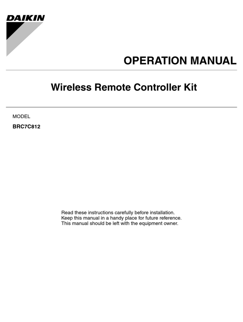 Daikin BRC7C812 Manuel utilisateur