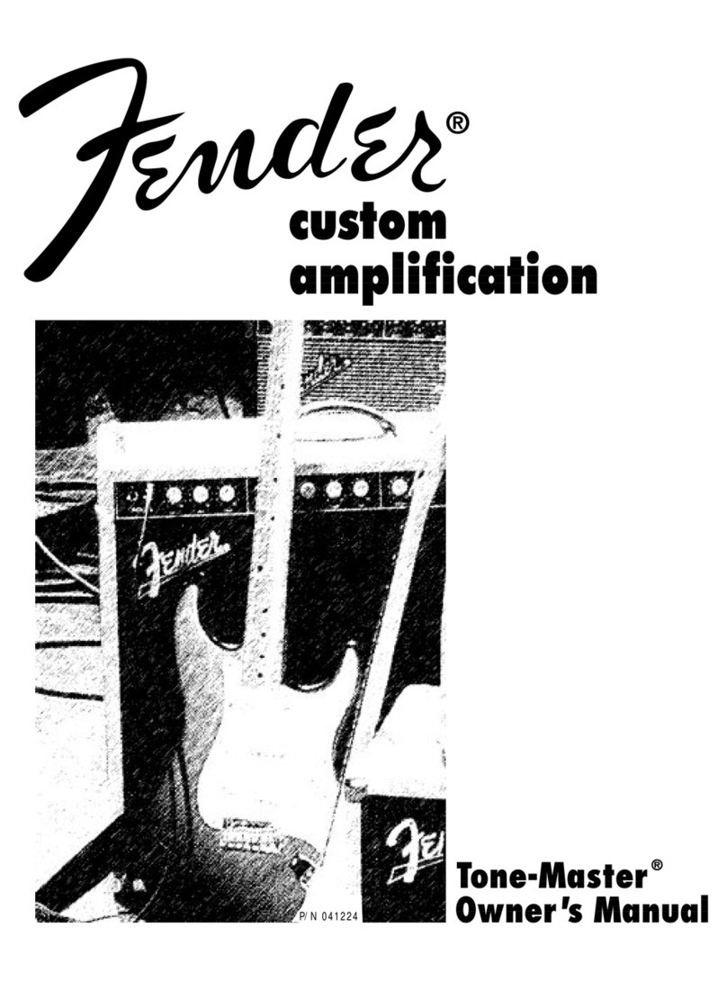 Fender Tone-Master Manuel utilisateur