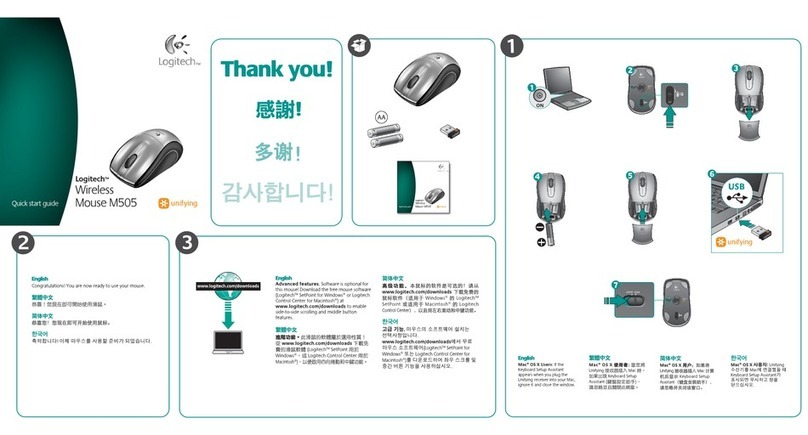 Logitech M505 Manuel utilisateur