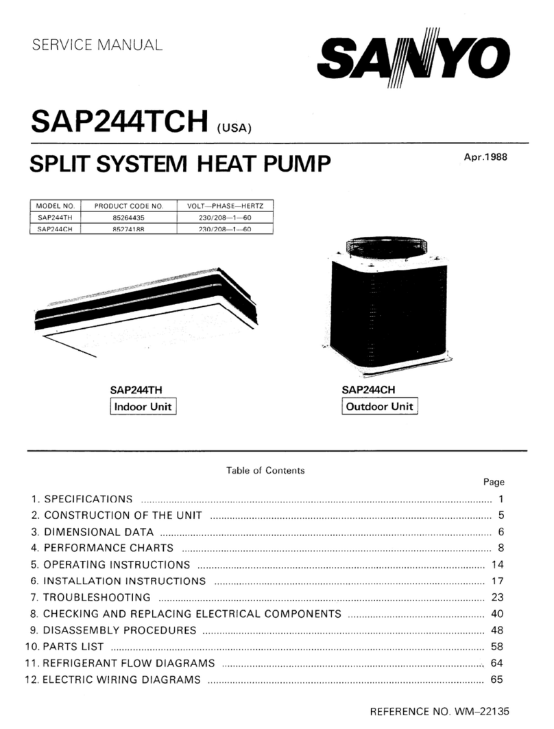Sanyo SAP244TCH Manuel utilisateur