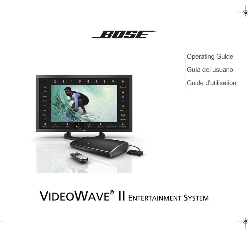 Bose VIDEOWAVE II ENTERTAINMENT SYSTEM Manuel utilisateur