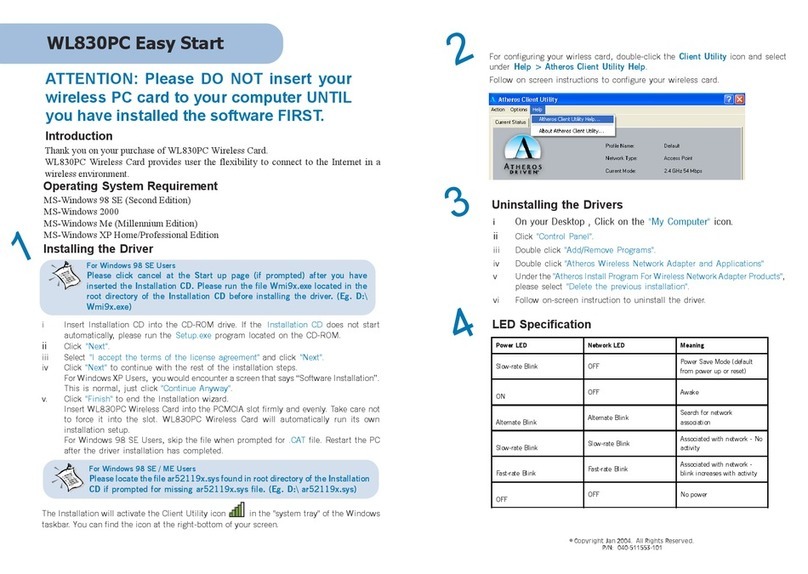 Aztech WL830PC Fiche d'information produit