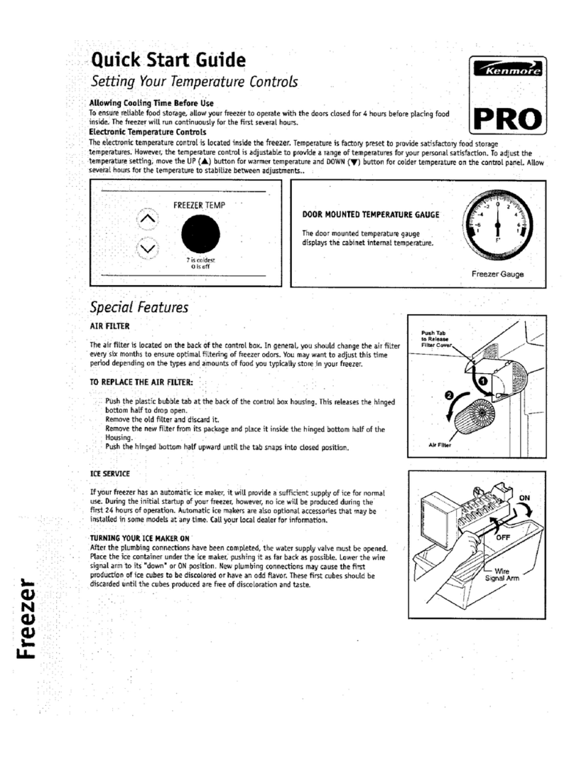 Kenmore Freezer Manuel utilisateur