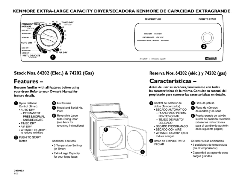 Kenmore 642202 Manuel utilisateur