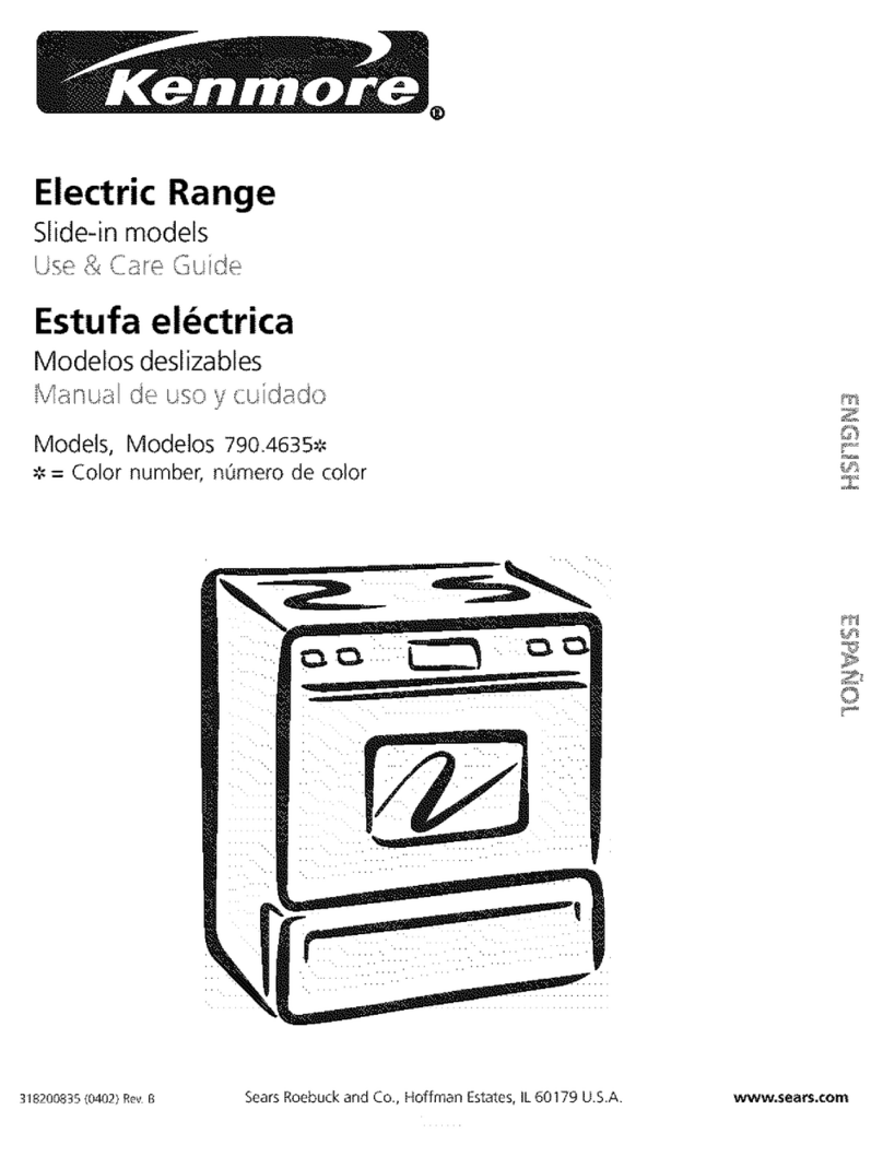 Kenmore Slide-in 790.4635 Manuel utilisateur