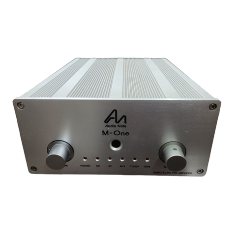 Audio Note M-One Remote Manuel technique Audio Note M-One Remote Manuel technique