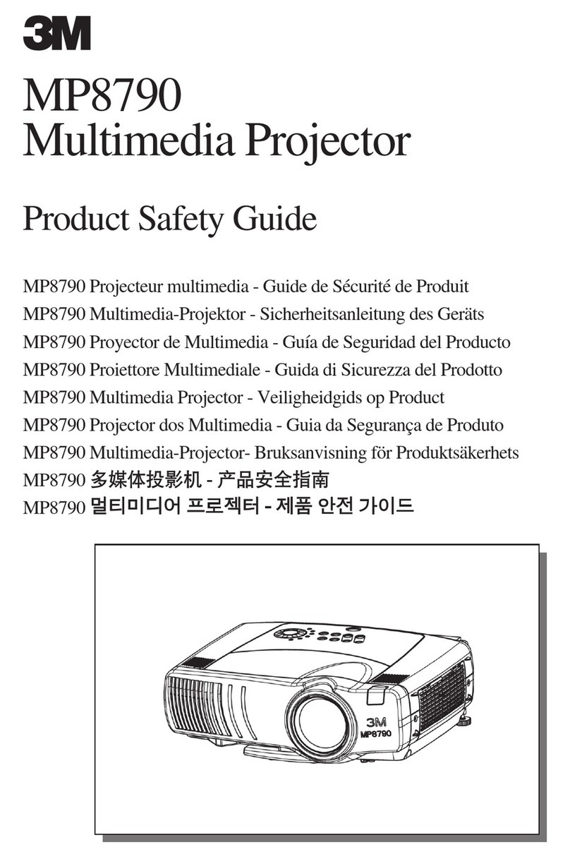 3M Multimedia Projector MP8790 Manuel d'installation et d'exploitation