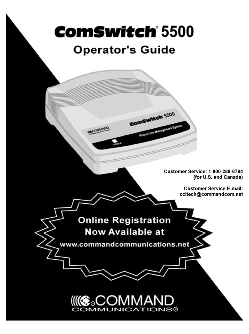 Command Communications ComSwitch 5500 Manuel