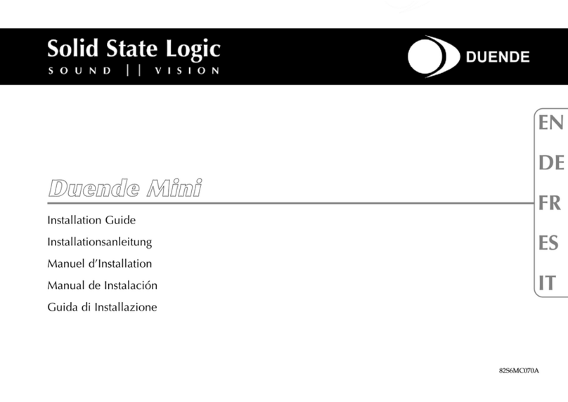 Solid State Logic Duende Mini Manuel utilisateur