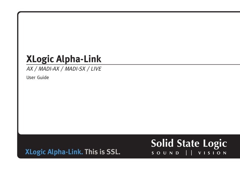 Solid State Logic XLogic Alpha-Link AX Manuel utilisateur