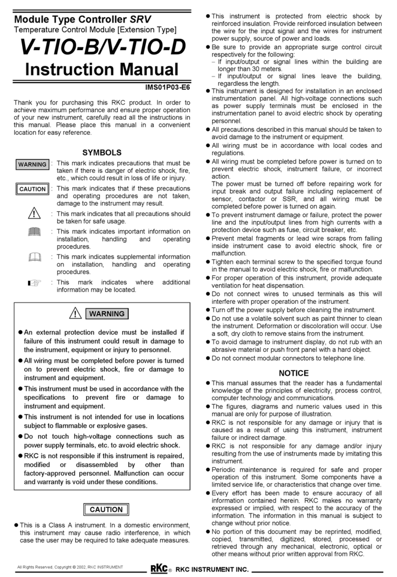 RKC INSTRUMENT V-TIO-B Manuel utilisateur