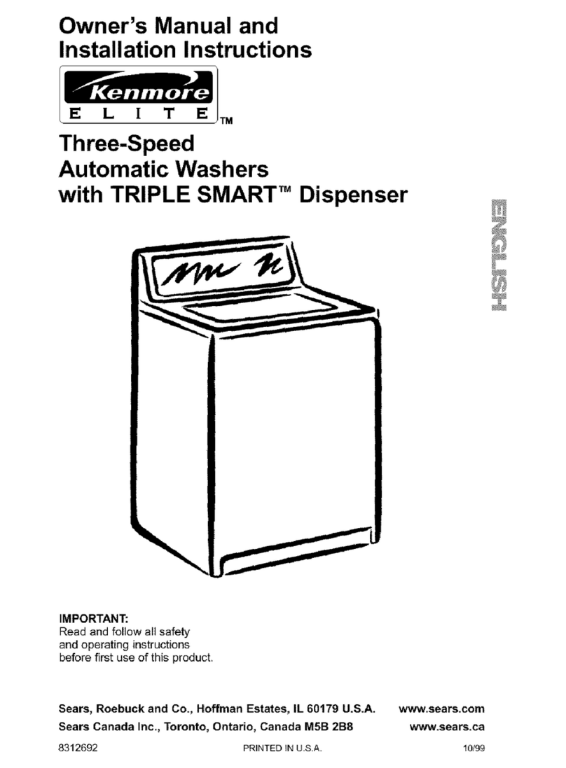 Kenmore Kenmore Electronic Three-Speed Automatic... Instructions originales
