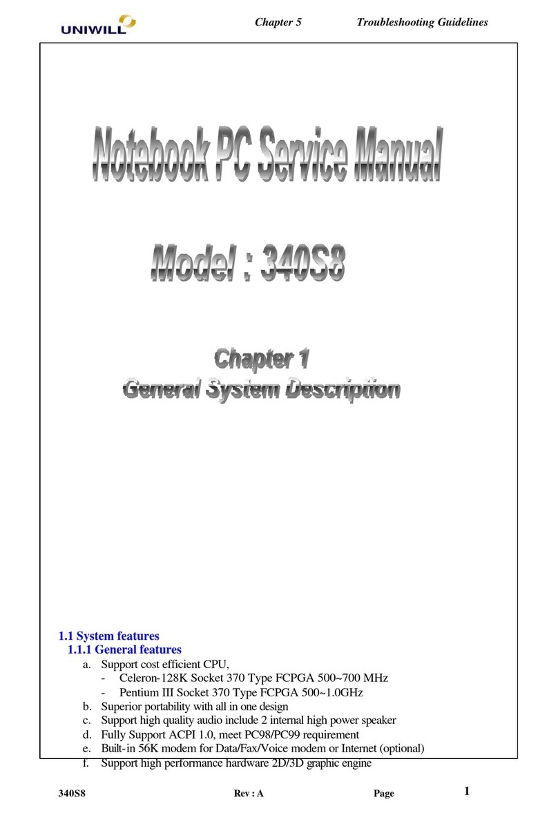 Uniwill 340S8 Manuel utilisateur