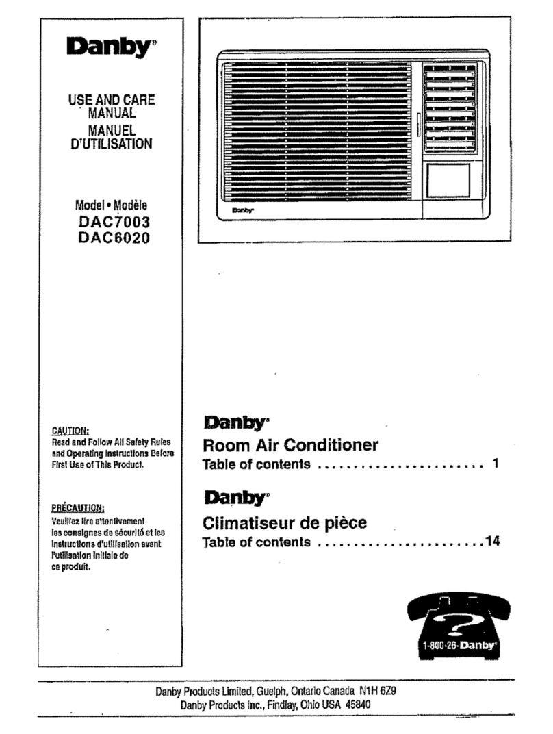 Danby DAC6020 Manuel utilisateur